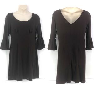 Karen Kane Blue Streak Pleated Brown Dress…XL